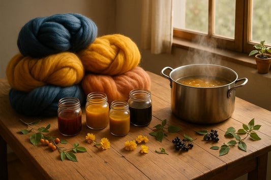 Natural Dyeing Techniques for Wool Felting