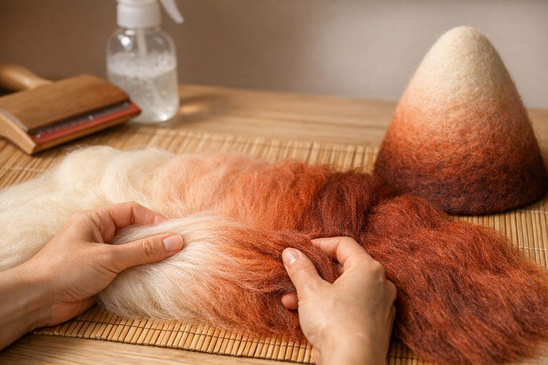 Blending Wool for Gradient Effects